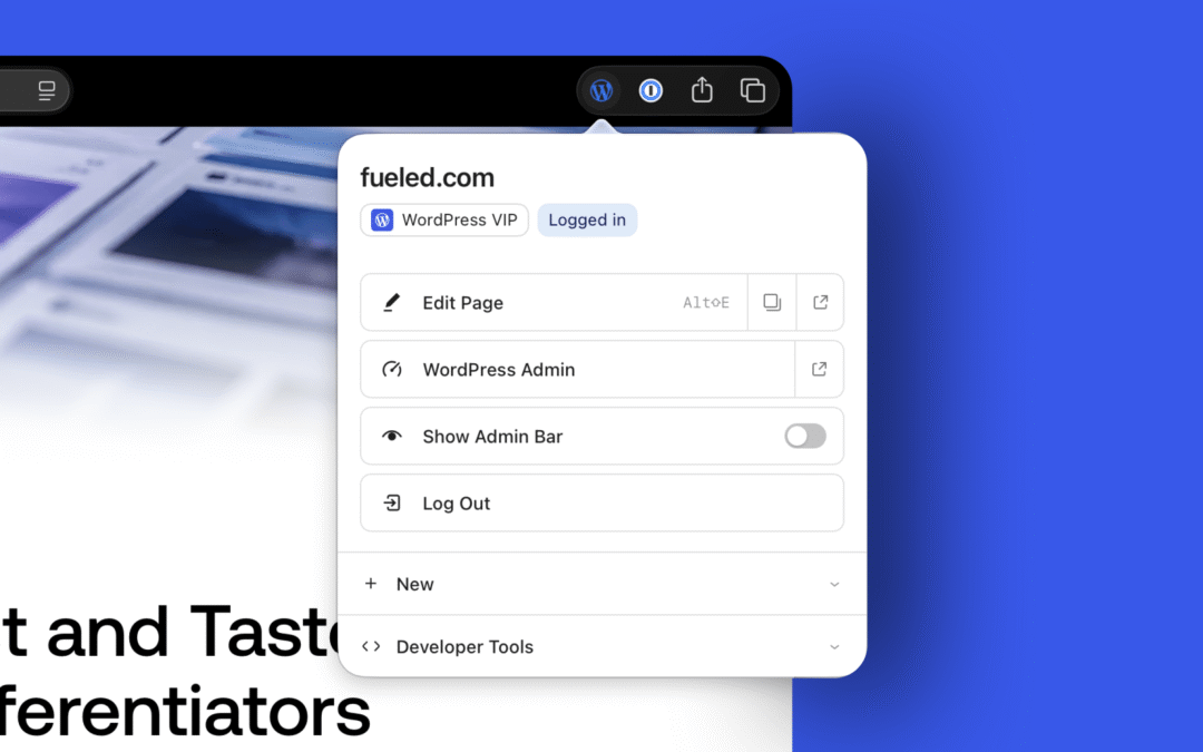 WordPress.org blog: Introducing the WordPress Browser Extension